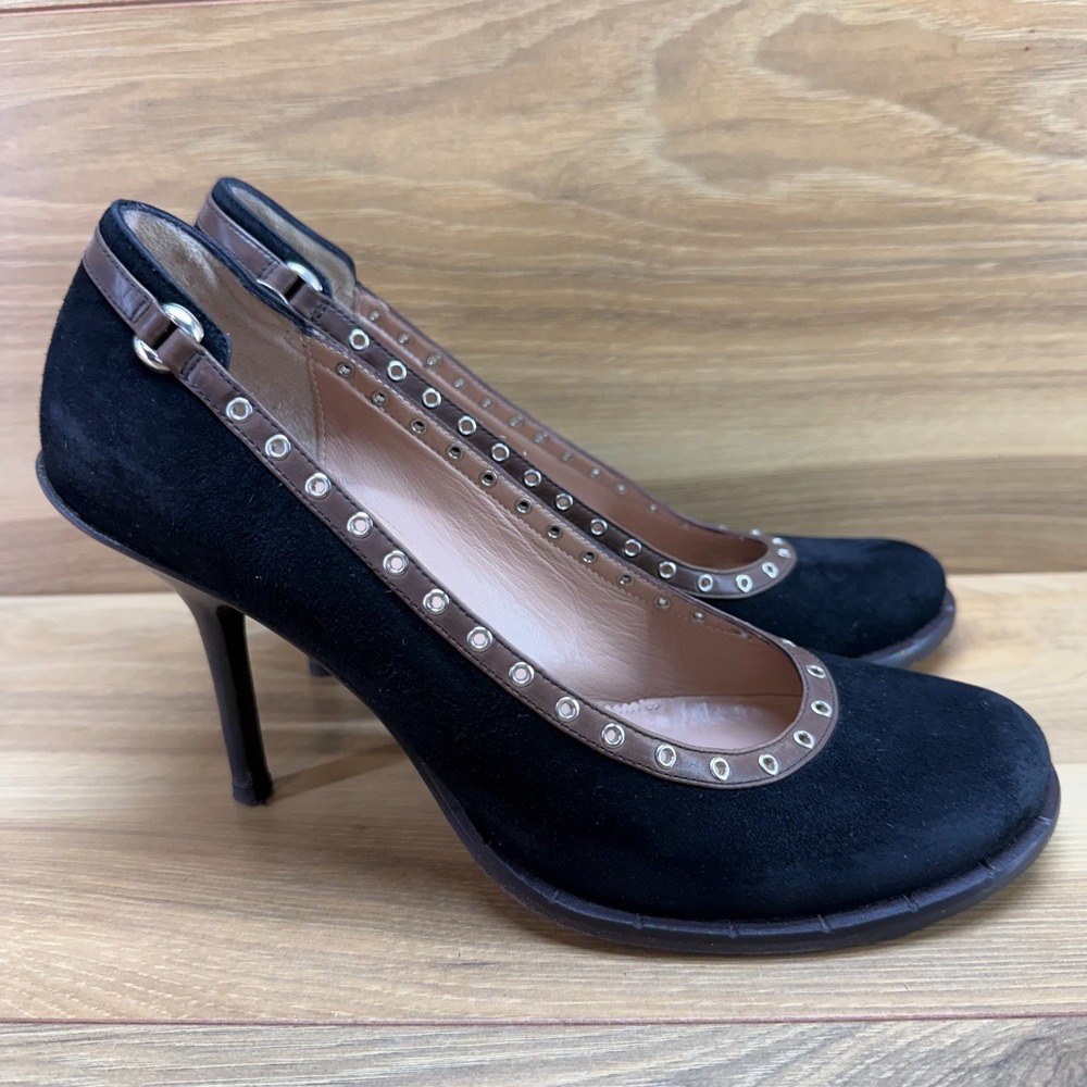Goffredo Fantini Vintage Y2K Pumps 9 EU 39 Retro Grommet Eyelet Preppy Academia
